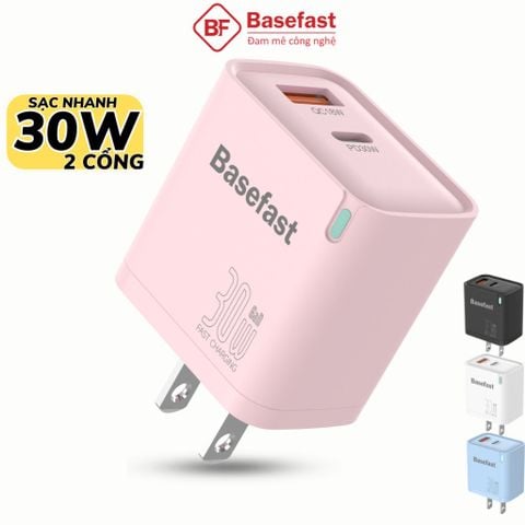 Củ sạc nhanh Basefast B32 GAN 30W 2 cổng USB+TypeC