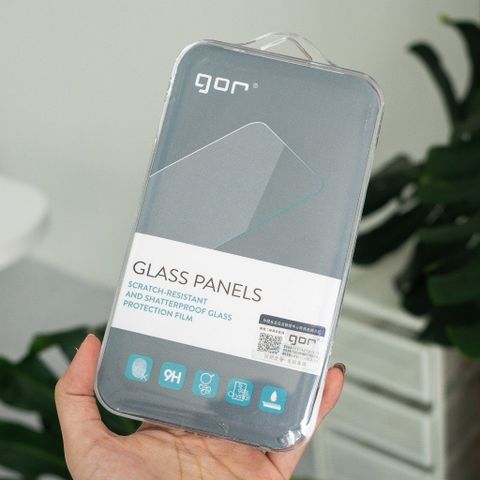 Kính trong suốt không viền đen GOR cho iphone