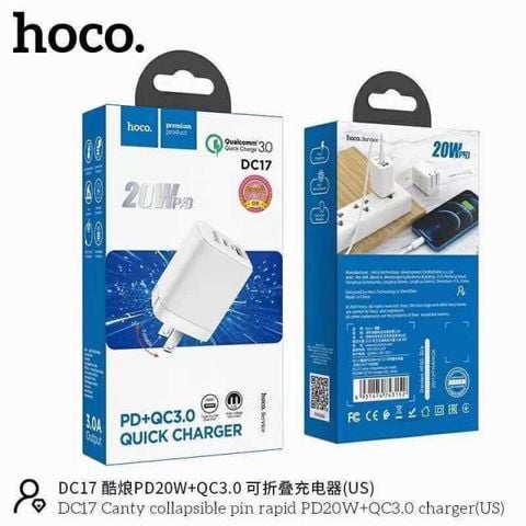 Củ sạc Hoco DC17 20w hỗ trợ sạc nhanh