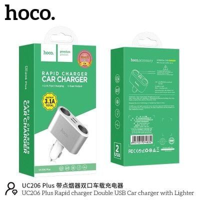 Tẩu sạc Hoco UC206plus 3.1A