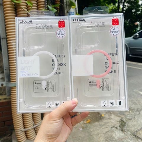 Ốp Likgus Candy sạc không dây lưng cứng viền dẻo cho Iphone12-16promax