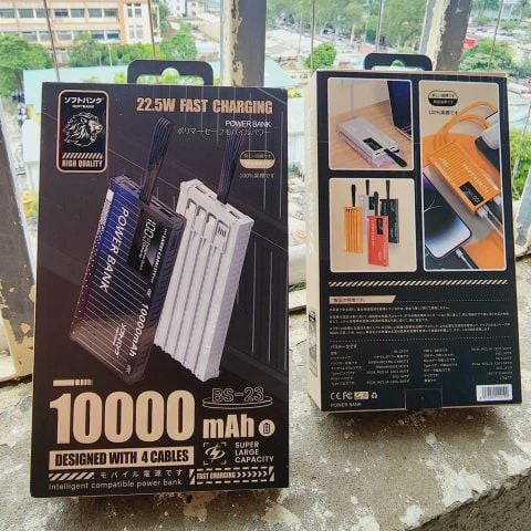 Sạc dự phòng 22.5w Bs23 10000mAh kèm dây