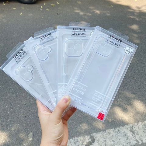 Ốp Likgus trong viền dẻo bảo vệ camera cho Iphone