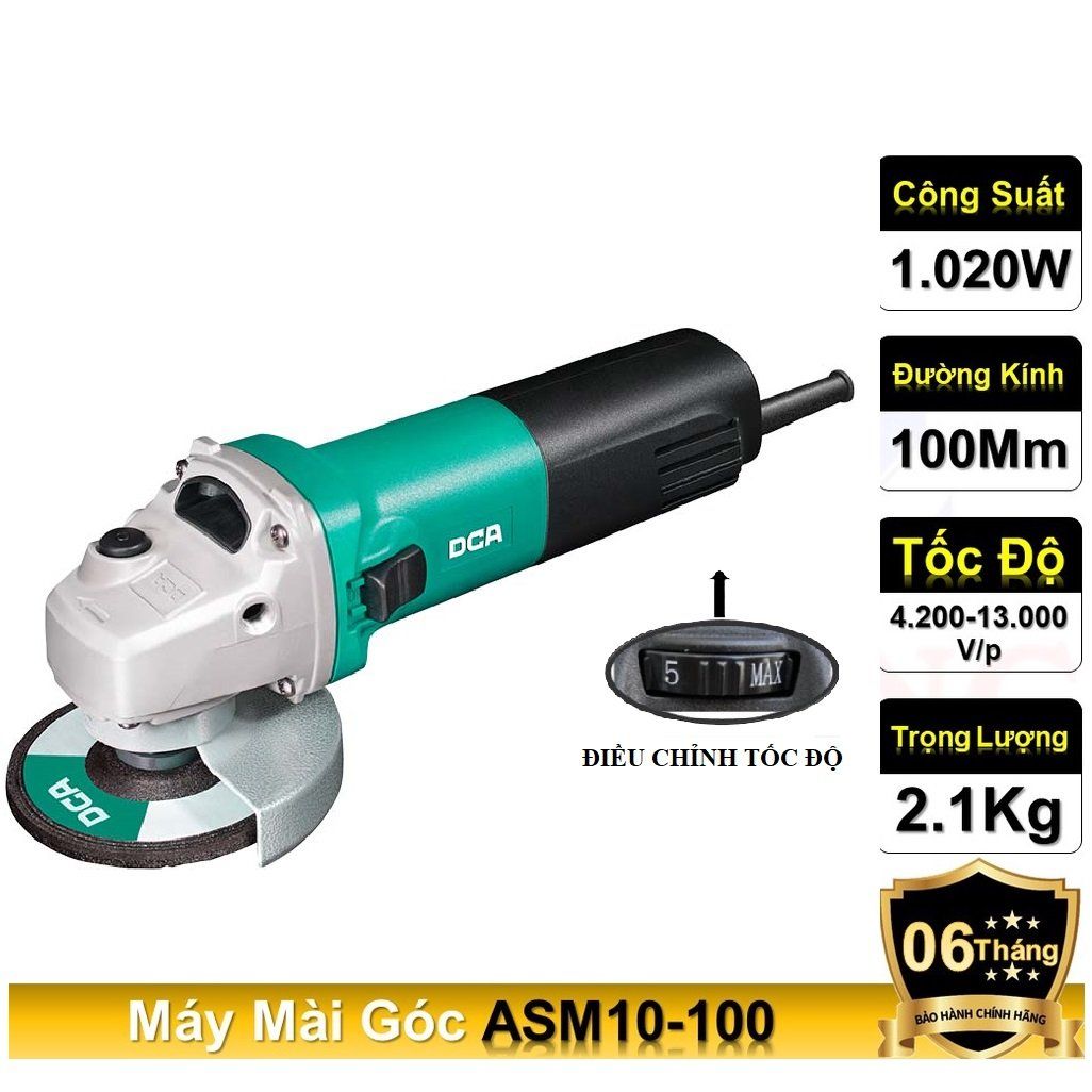  Máy mài góc có chỉnh tốc 1020W DCA Model: ASM10-100 