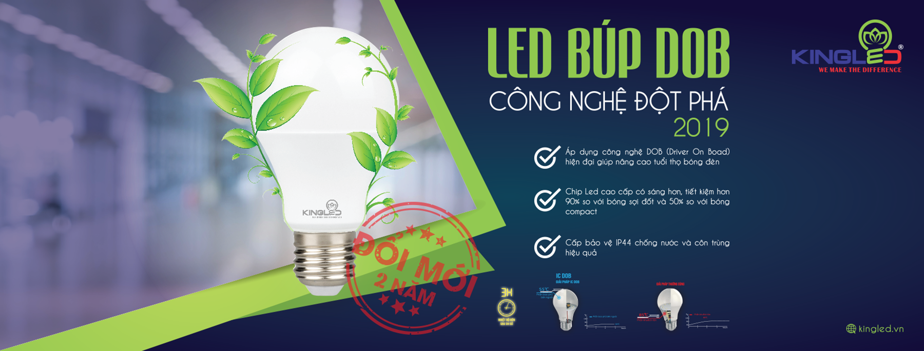  ĐÈN LED BULB DOB 30W (DOB-LB-30-T5) 