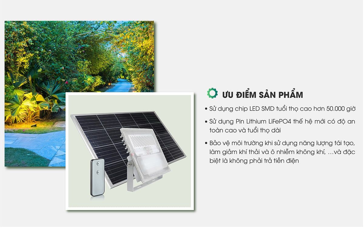  RẠNG ĐÔNG - ĐÈN PHA NLMT 70W - CAO CẤP 