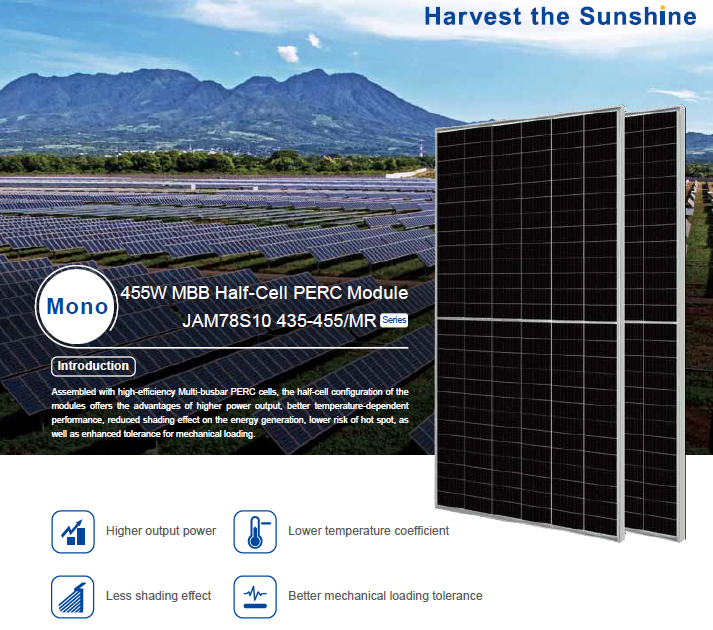  Tấm pin mặt trời JA Solar Mono 450wp 