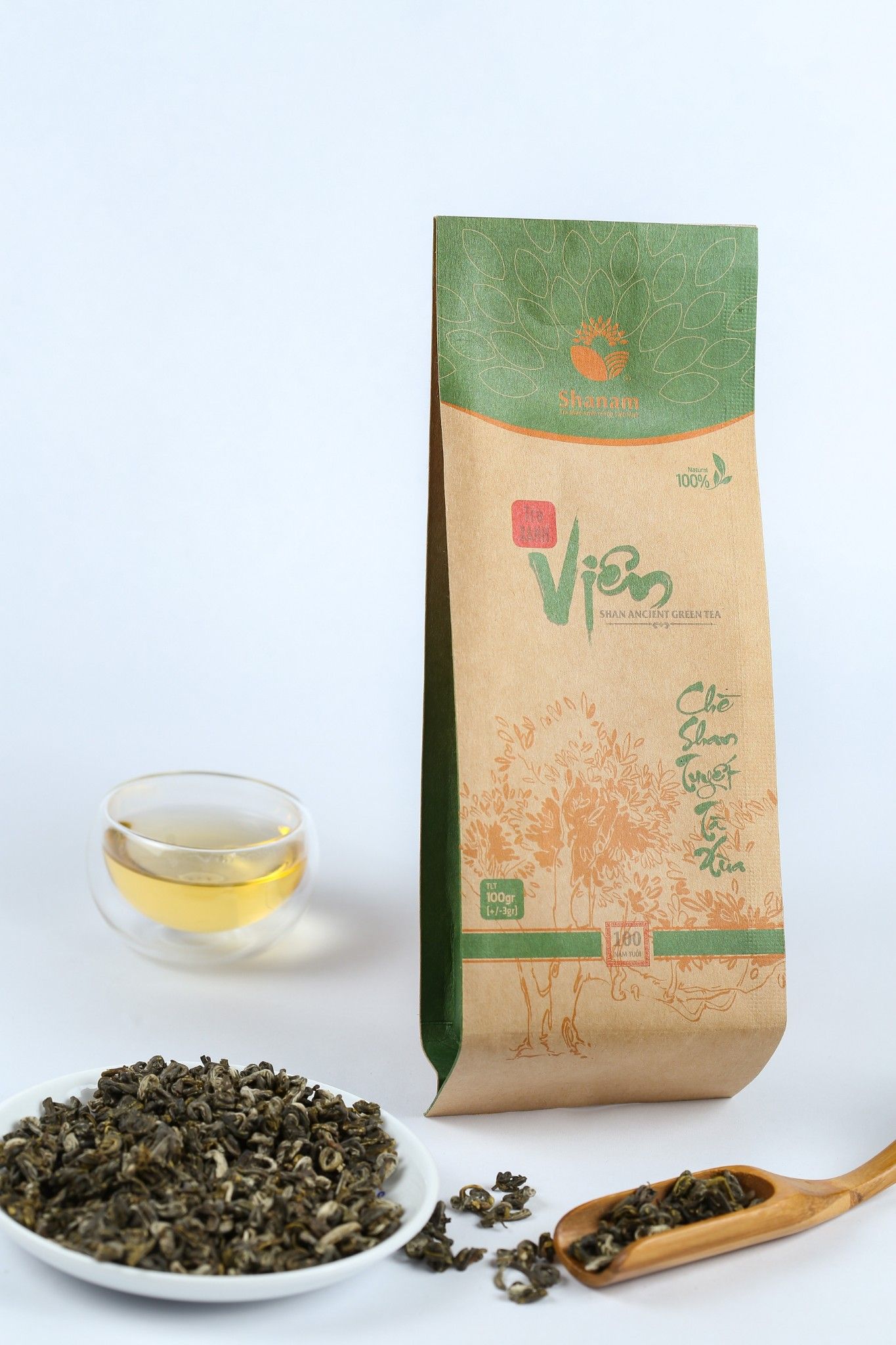 Shanam Vien Green Snow Shan Tea - Shan Vien