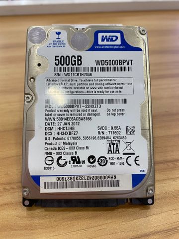 HDD Laptop WD Blue 500GB  SATA3 2.5