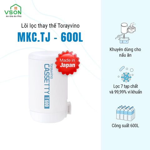  Lõi lọc nước thay thế Torayvino MKC.TJ - Khuyên dùng cho nấu ăn, nấu nước uống - Chính hãng Nhật Bản 