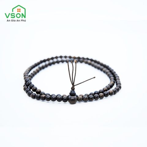  Chuỗi 108 hạt đeo tay tẩm tinh dầu trầm hương - trầm hương nguyên chất - đường kính 8mm 