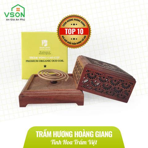  Nhang khoanh trầm hương dạng vòng Hoàng Giang - Không sử dụng hoá chất, đạt tiêu chuẩn quốc tế ISO:9001 