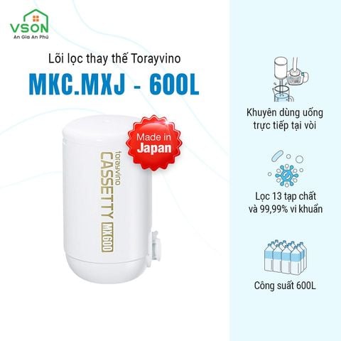  Lõi lọc nước thay thế Torayvino MKC.MXJ - Uống trực tiếp tại vòi - 600L - Chính hãng Nhật Bản 