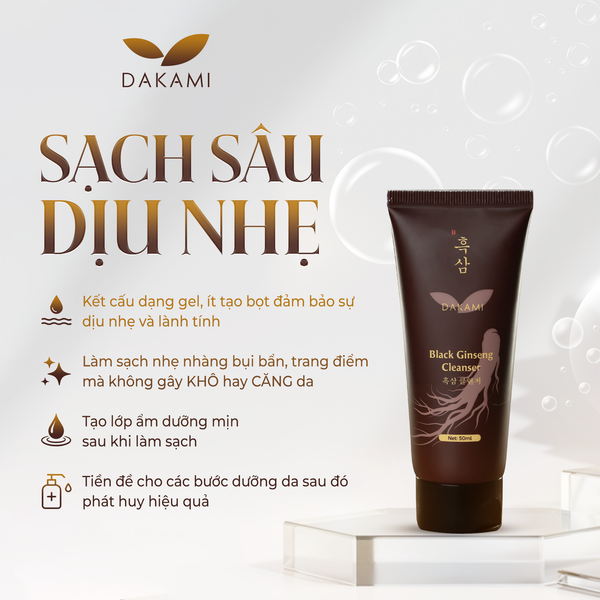 Sữa rửa mặt sâm đen Dakami (50ml) 