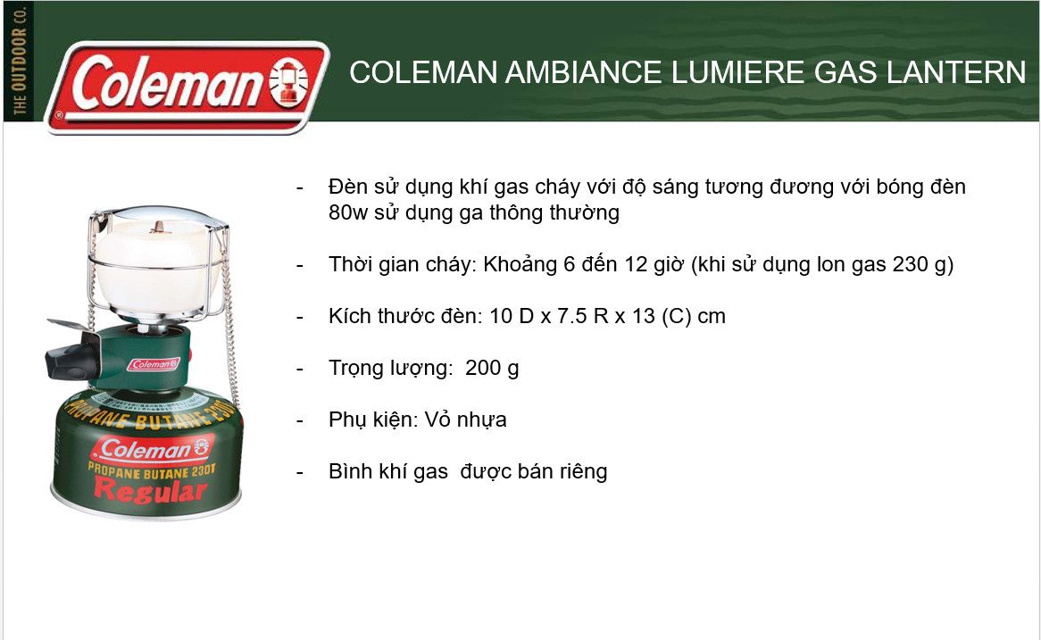  Đèn Măng Xông Coleman 203536 (5365) 