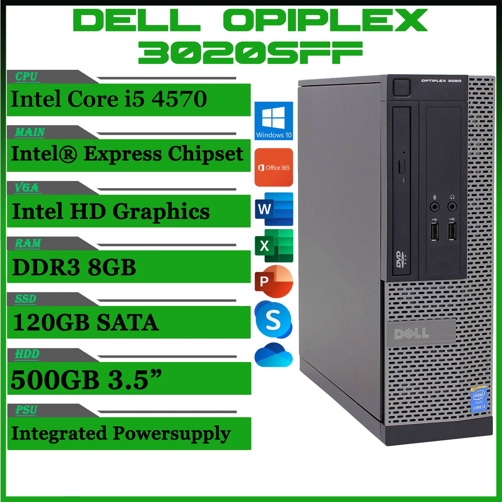Máy Tính Đồng Bộ Dell Optiplex 3020 SFF (Core i5 4570 – Ram 8GB