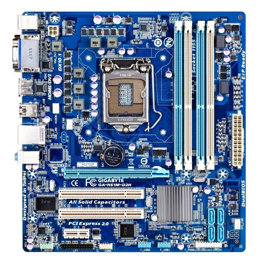 Mainboard Gigabyte H61M-D2H (4 Khe RAM + HDMI) – Vi Tính Mạnh Quý
