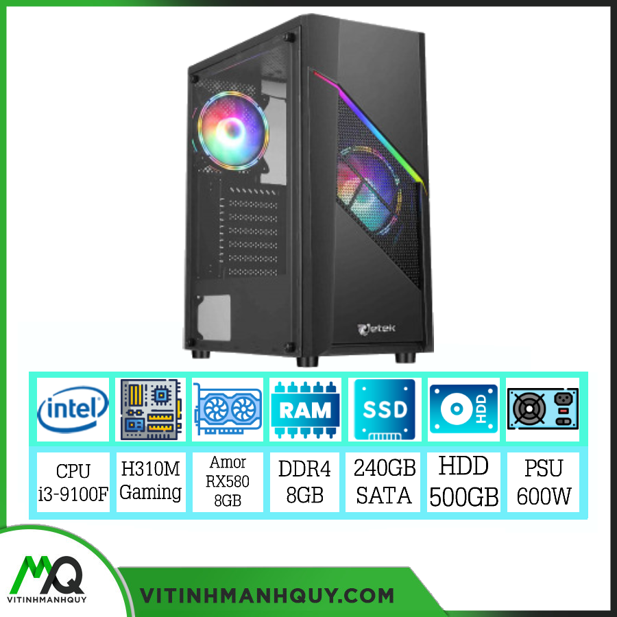 I3 9100f rx 580 8gb best sale