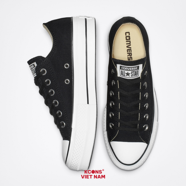 🔥Deal Cuối, Chốt Nhanh! Giày Converse Chuck Taylor All Star Classic Canvas Platform Black Low Top 560250C