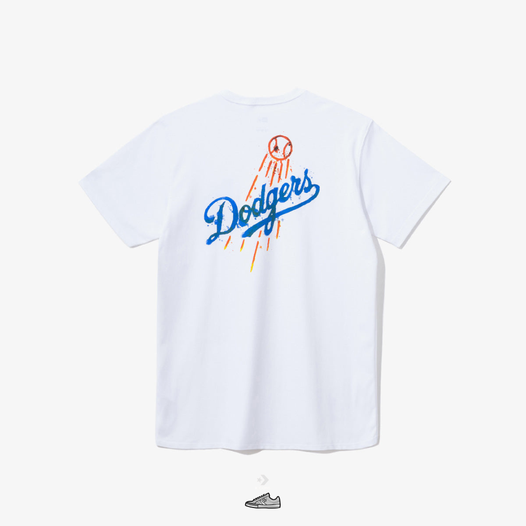  Áo thun tay ngắn Unisex New Era MLB Los Angeles Dodgers White 12544695 