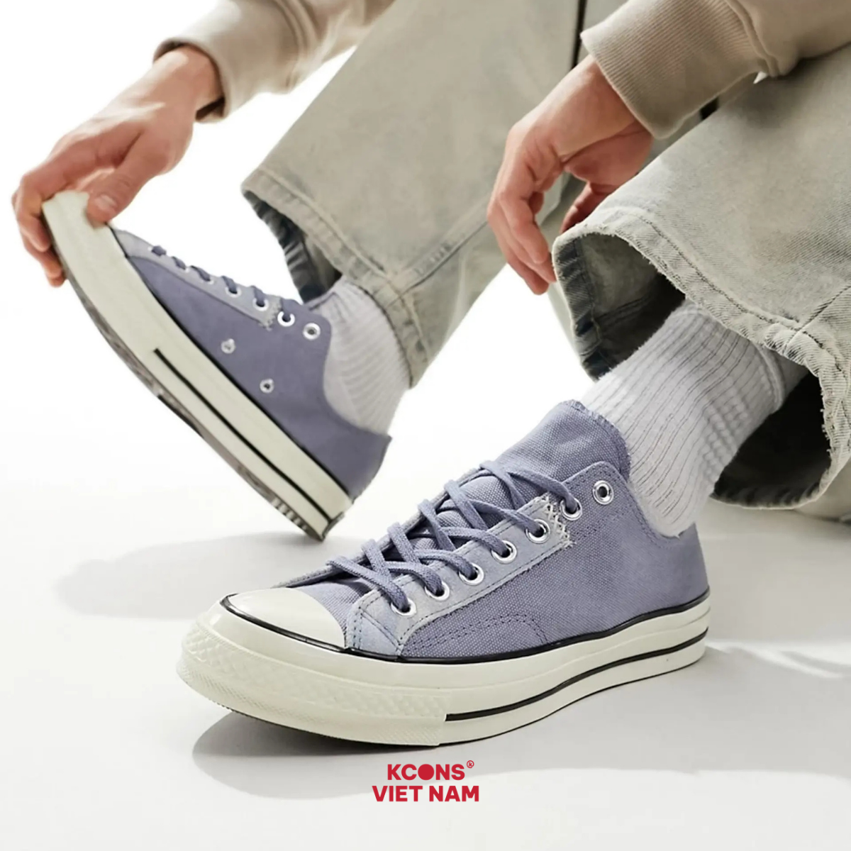 Giày Converse Chuck 70 Mix Material Shoes Thunder Daze A06539C