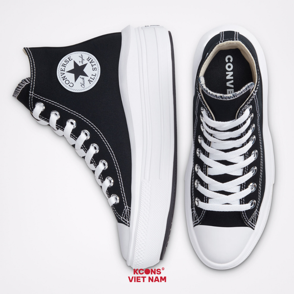 Deal Cuối, Chốt Nhanh! Giày Converse Chuck Taylor All Star Move Black High Top | 568497C