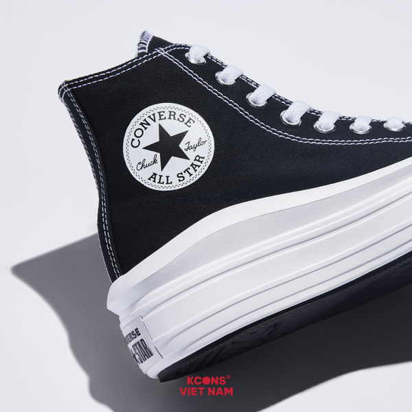 Deal Cuối, Chốt Nhanh! Giày Converse Chuck Taylor All Star Move Black High Top | 568497C