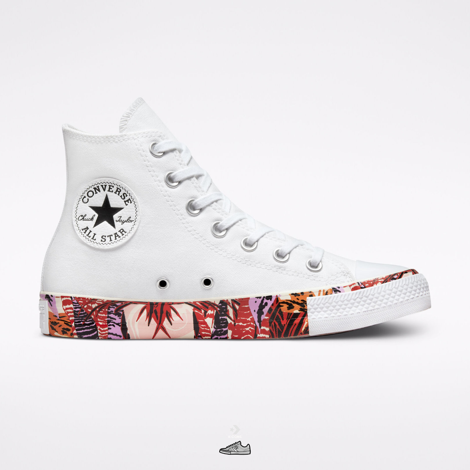  Giày Converse Chuck Taylor All Star Classic Tropical Florals White High Top 