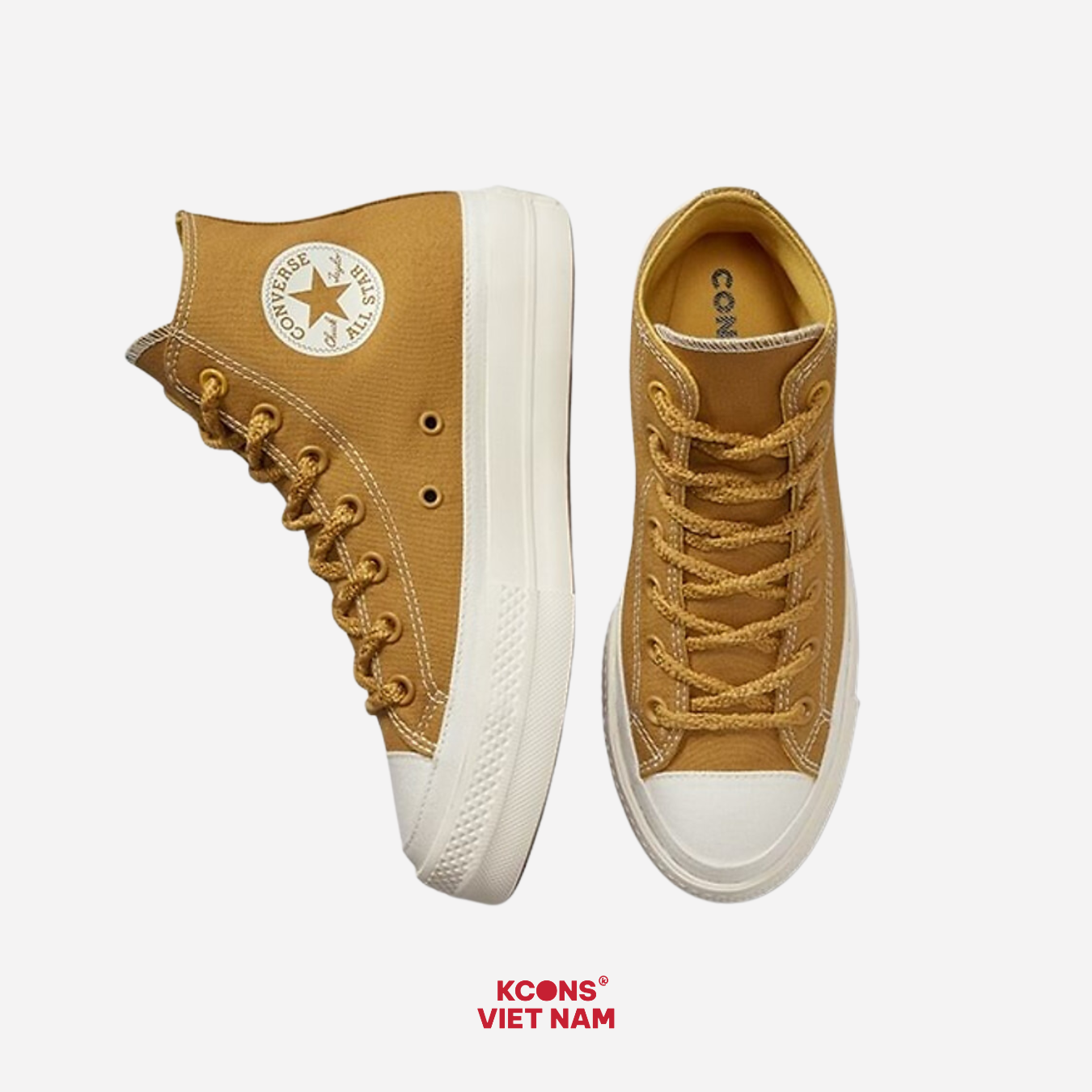  Giày Converse Chuck All Star Platform Burnt Honey High Top A04363C 