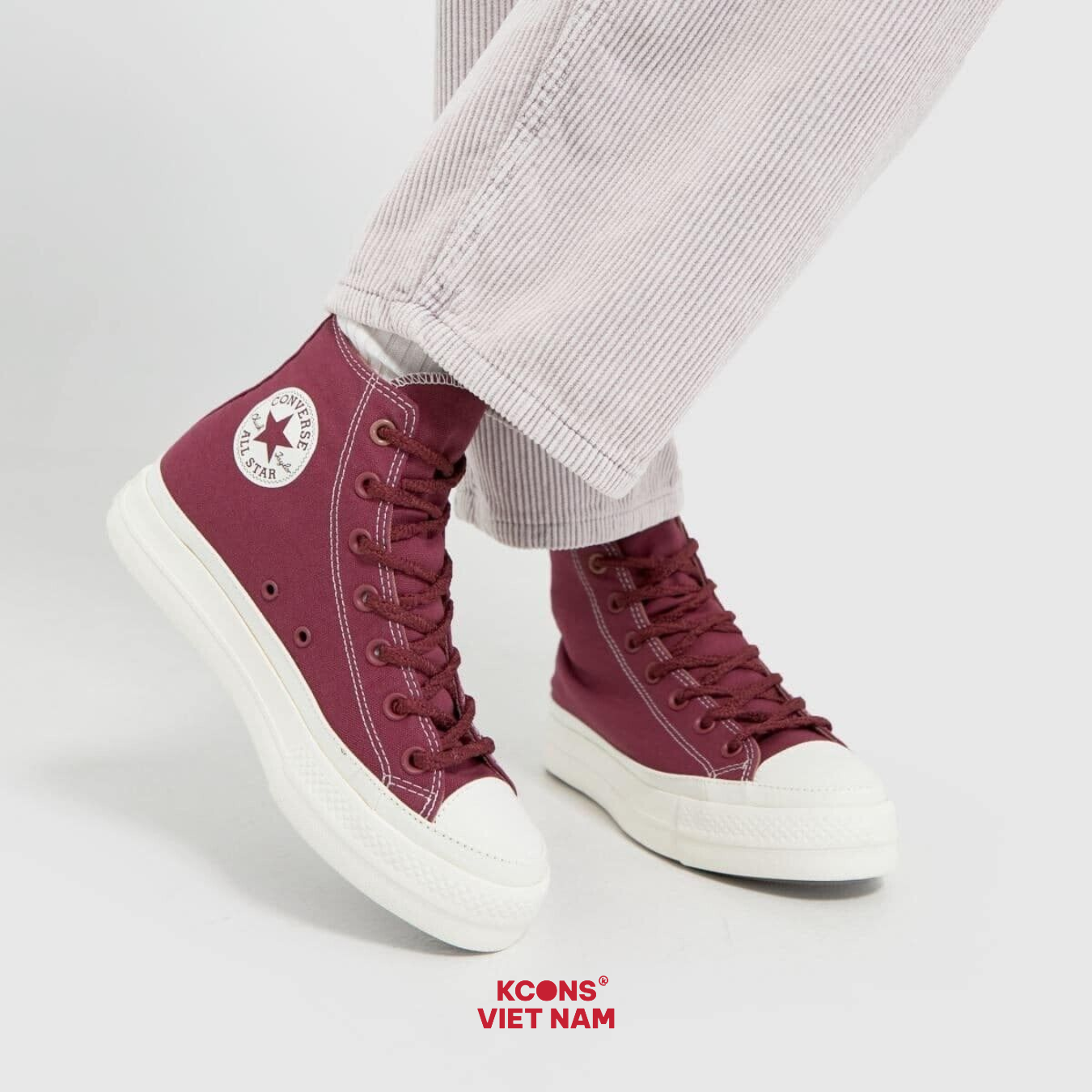  Giày Converse Chuck All Star Platform Cherry Vision High Top A04394C 