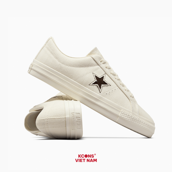 🔥Đôi Cuối – Chốt Nhanh! Giày Converse Cons One Star Pro Herringbone A06655C Shoes Nam Sneaker Đế Bằng