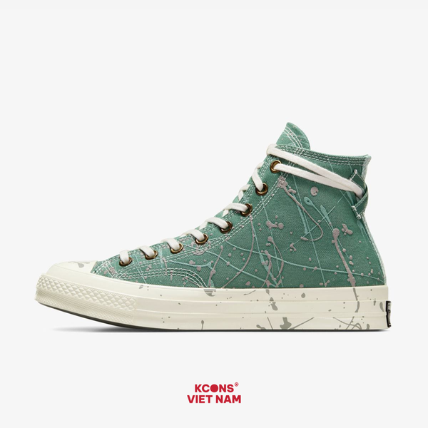 🔥Deal Cuối – Chốt Nhanh! Giày Converse Chuck 70s High Top Paint Splatter 'Admire Elm' A06540C Shoes Nam Đế Bằng Sneaker