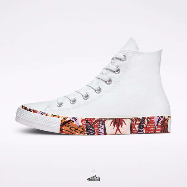  Giày Converse Chuck Taylor All Star Classic Tropical Florals White High Top 