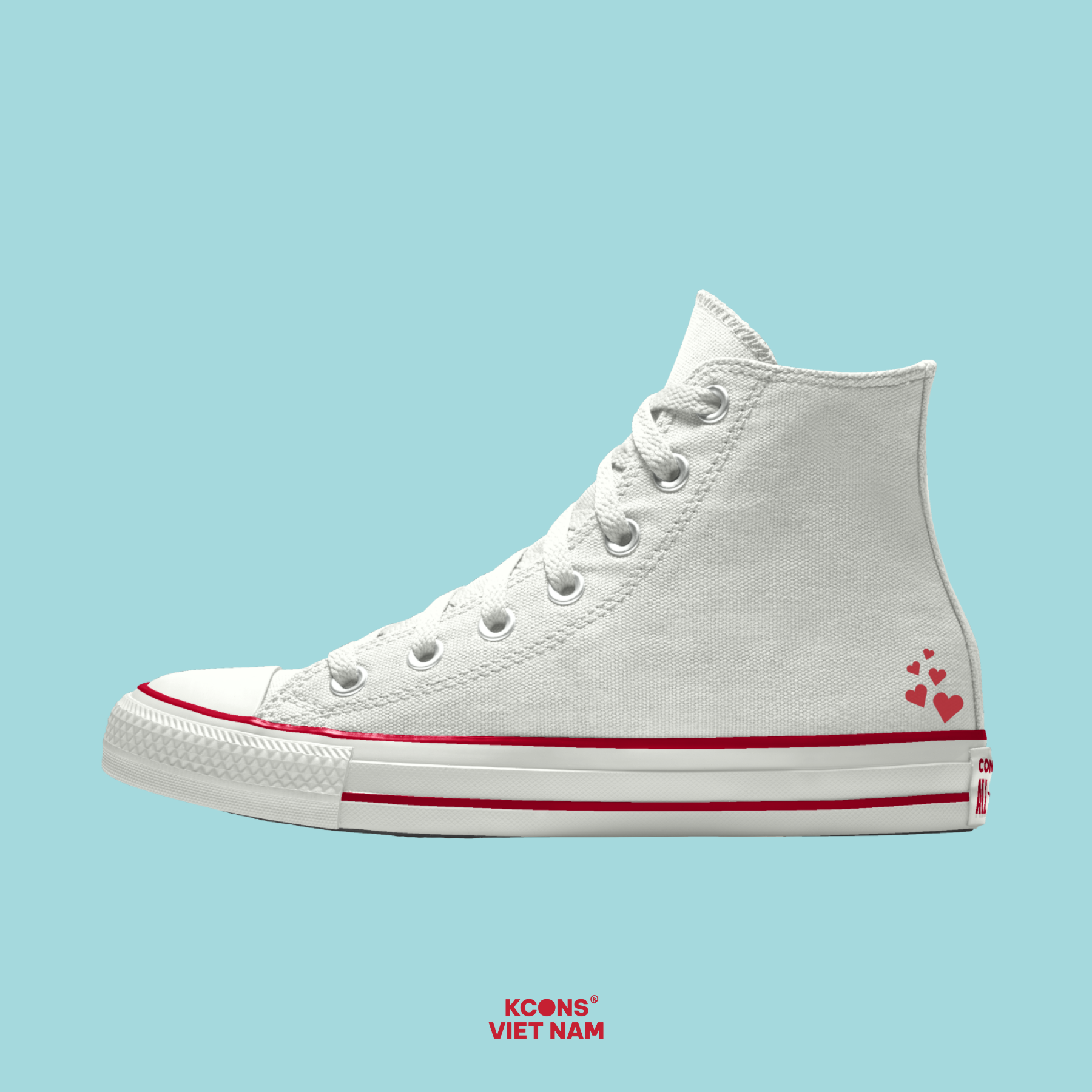 Giày Converse All Star Valentine White Cổ Cao KCONS.VN Official Site