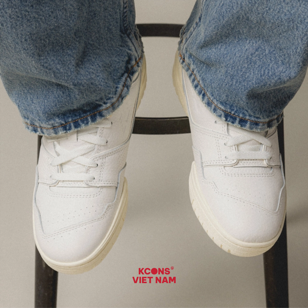 🔥Đôi Cuối – Chốt Nhanh! Giày New Balance 550 Sea Salt BB550PWT Retro Leather White