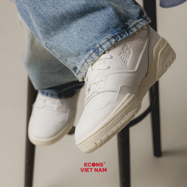 🔥Đôi Cuối – Chốt Nhanh! Giày New Balance 550 Sea Salt BB550PWT Retro Leather White