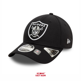 Mũ/ Nón Unisex Las Vegas Raiders NFL Black 9FORTY Stretch Snap Adjustable New Era Cap