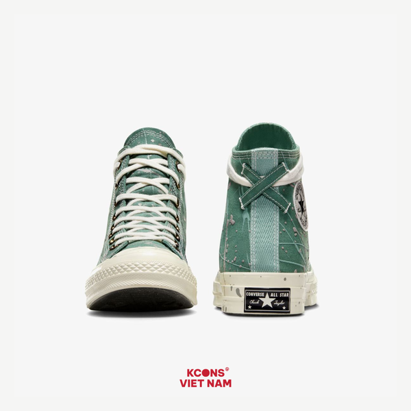 🔥Deal Cuối – Chốt Nhanh! Giày Converse Chuck 70s High Top Paint Splatter 'Admire Elm' A06540C Shoes Nam Đế Bằng Sneaker