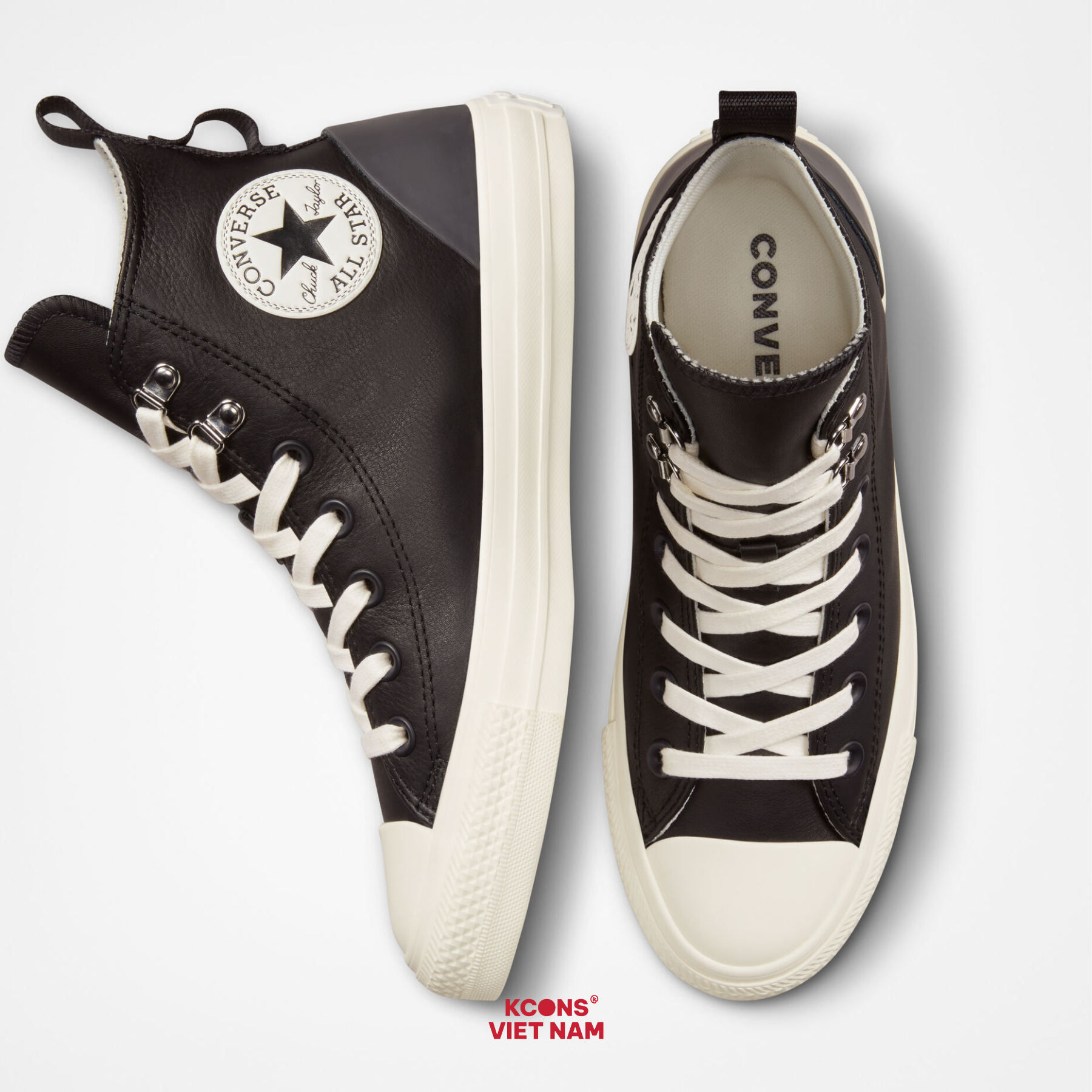  Giày Converse Chuck Taylor All Star Classic Leather Black High Top | A04269C 