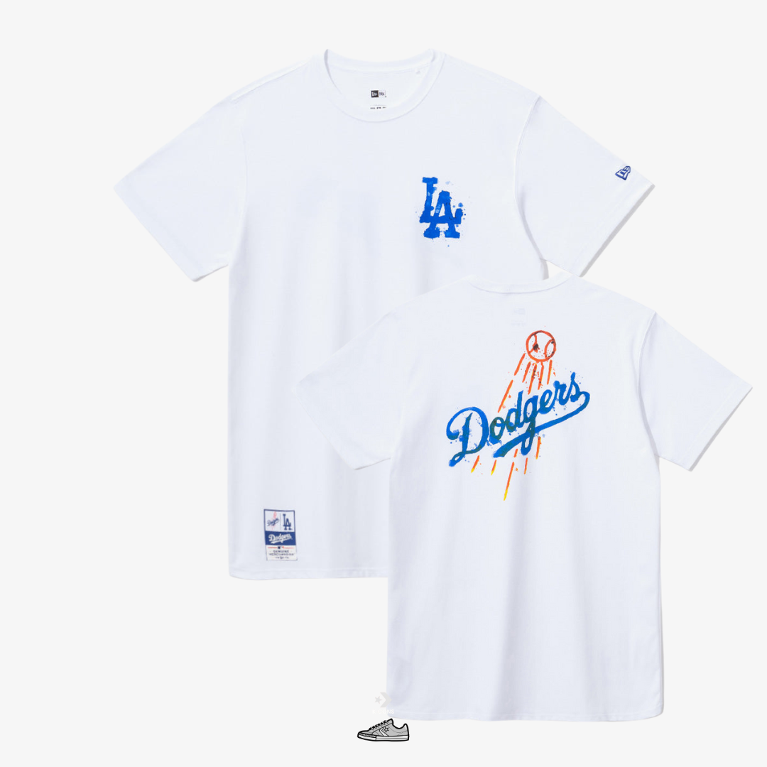  Áo thun tay ngắn Unisex New Era MLB Los Angeles Dodgers White 12544695 