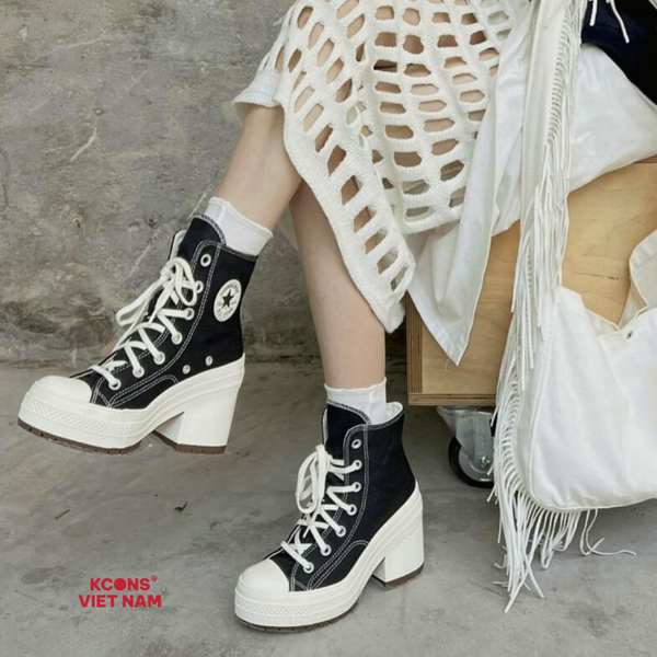 🔥Deal Cuối – Chốt Nhanh! Giày Converse Chuck 70 De Luxe Heel High ‘Black Egret’ A05347C