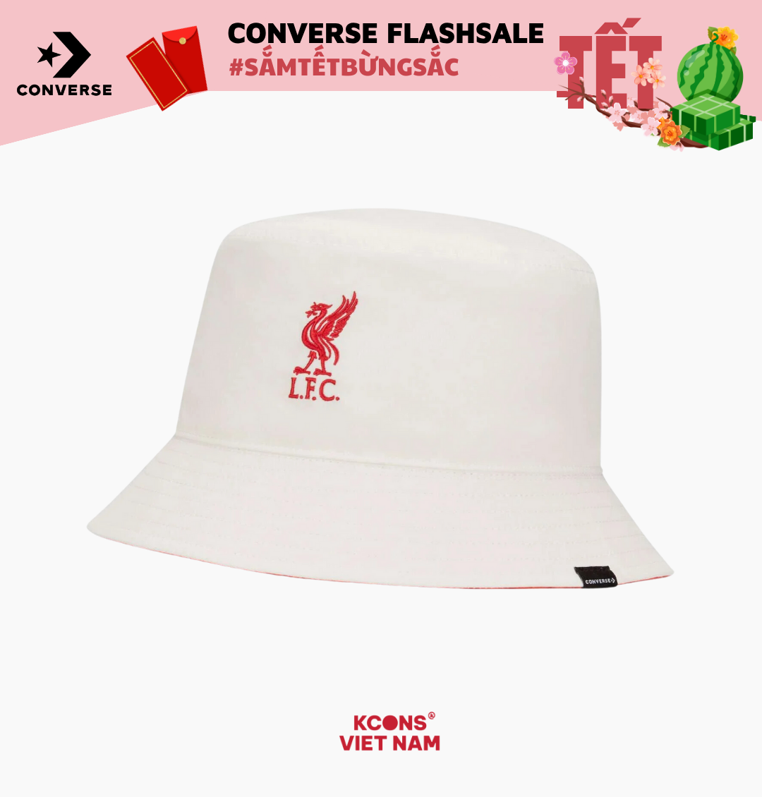  Nón Converse x LFC Reversible Bucket Hat 10025728-A01 [Có Thể Sử Dụng Hai Mặt] 