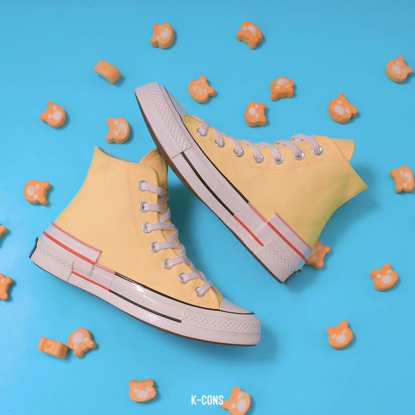🔥Đôi Cuối, Chốt Nhanh! Giày Converse Chuck Taylor 1970 Disrupt Yellow High Top | Colorblock 570787C