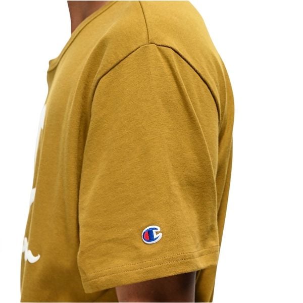 🔥Deal Cuối, Chốt Nhanh! Áo thun Unisex Champion Heritage Tee w/Multi Tech Graphics-Furry poly logo | Imperial Gold