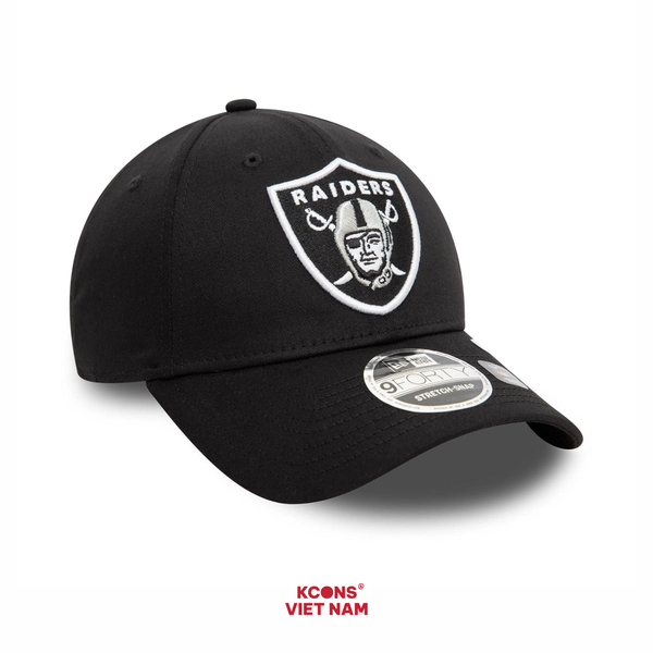 Mũ/ Nón Unisex Las Vegas Raiders NFL Black 9FORTY Stretch Snap Adjustable New Era Cap
