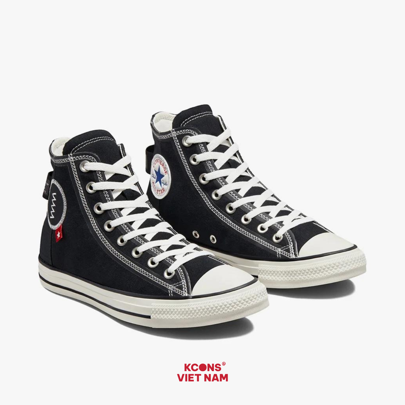  Giày Converse All Star Logo Tag BLACK High Top A06105C 