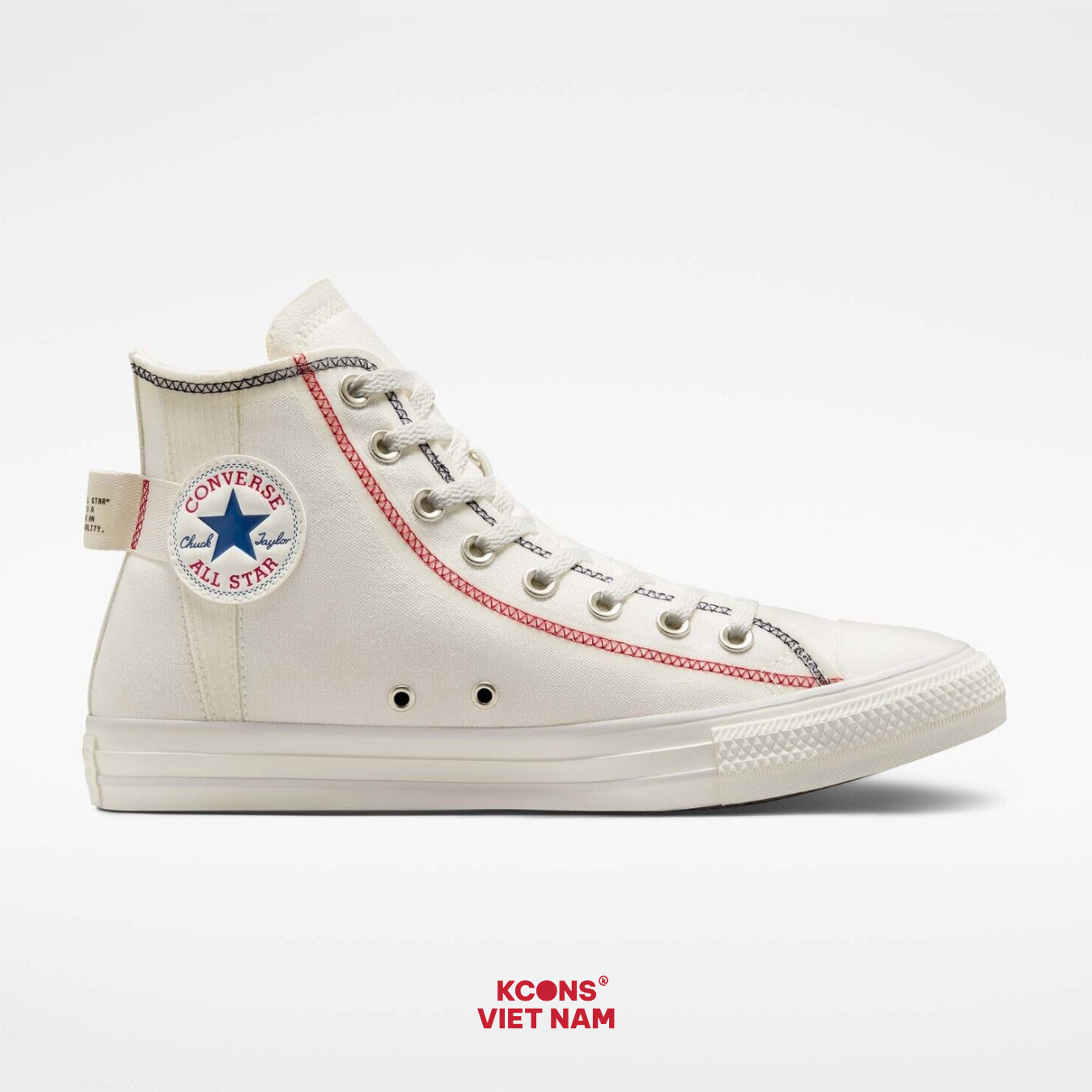  Giày Converse All Star Logo Tag WHITE High Top A06104C 