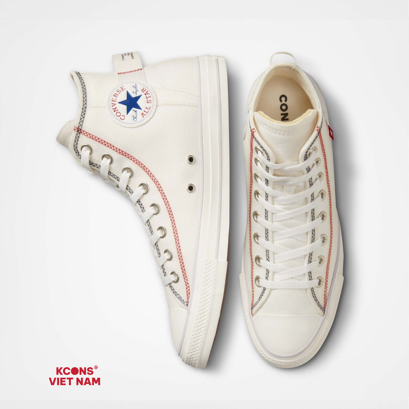  Giày Converse All Star Logo Tag WHITE High Top A06104C 