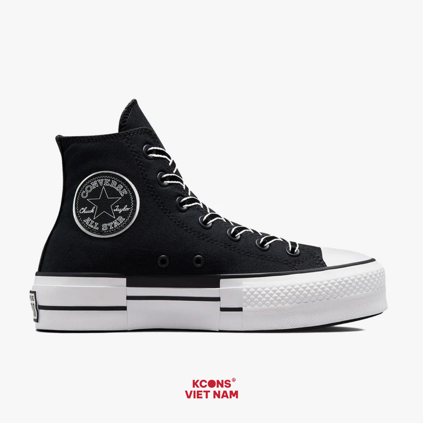  Giày Converse Platform Outline Sketch BLACK High Top A05071C 