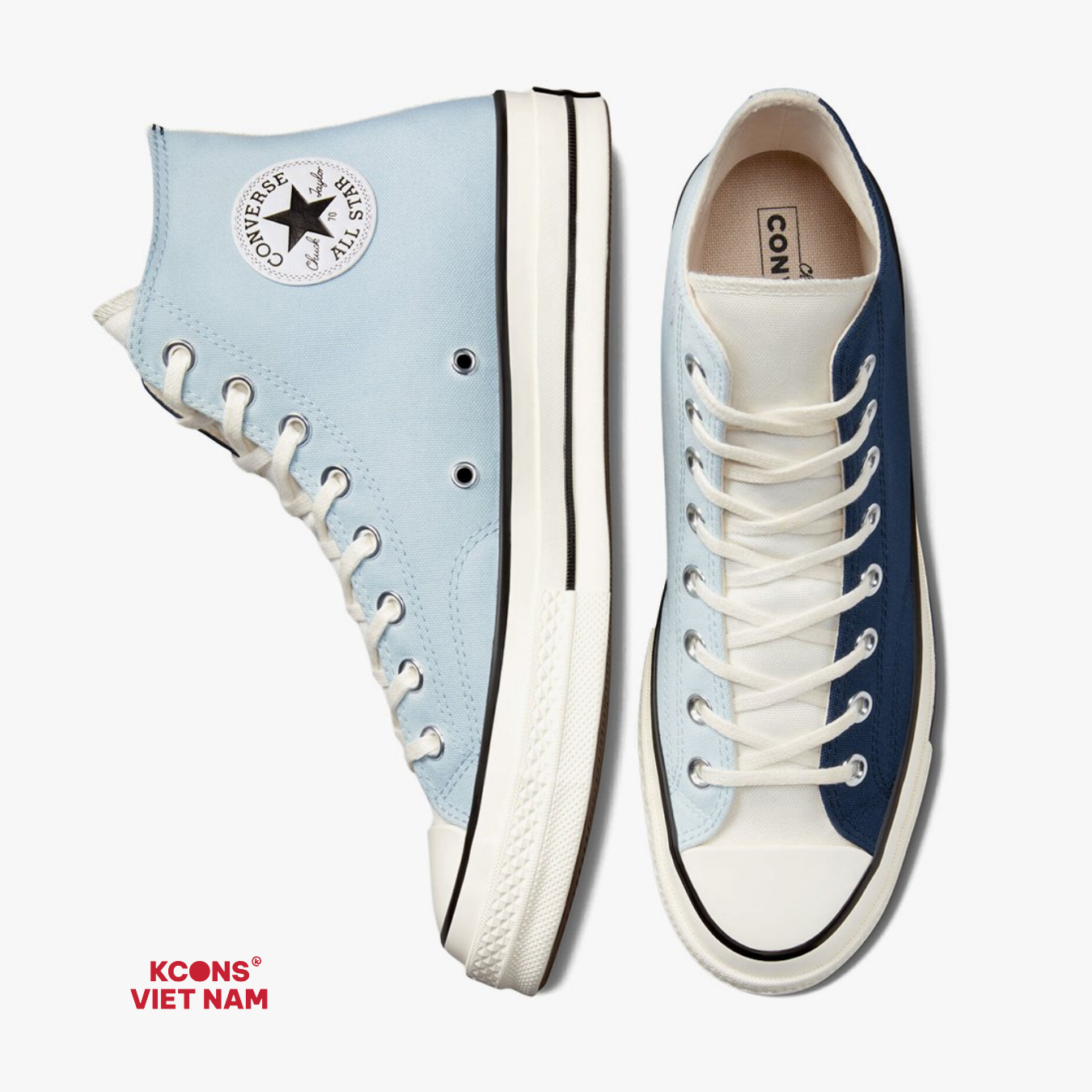  Giày Converse 1970s Navy x Aqua Mist High Top A04969C 